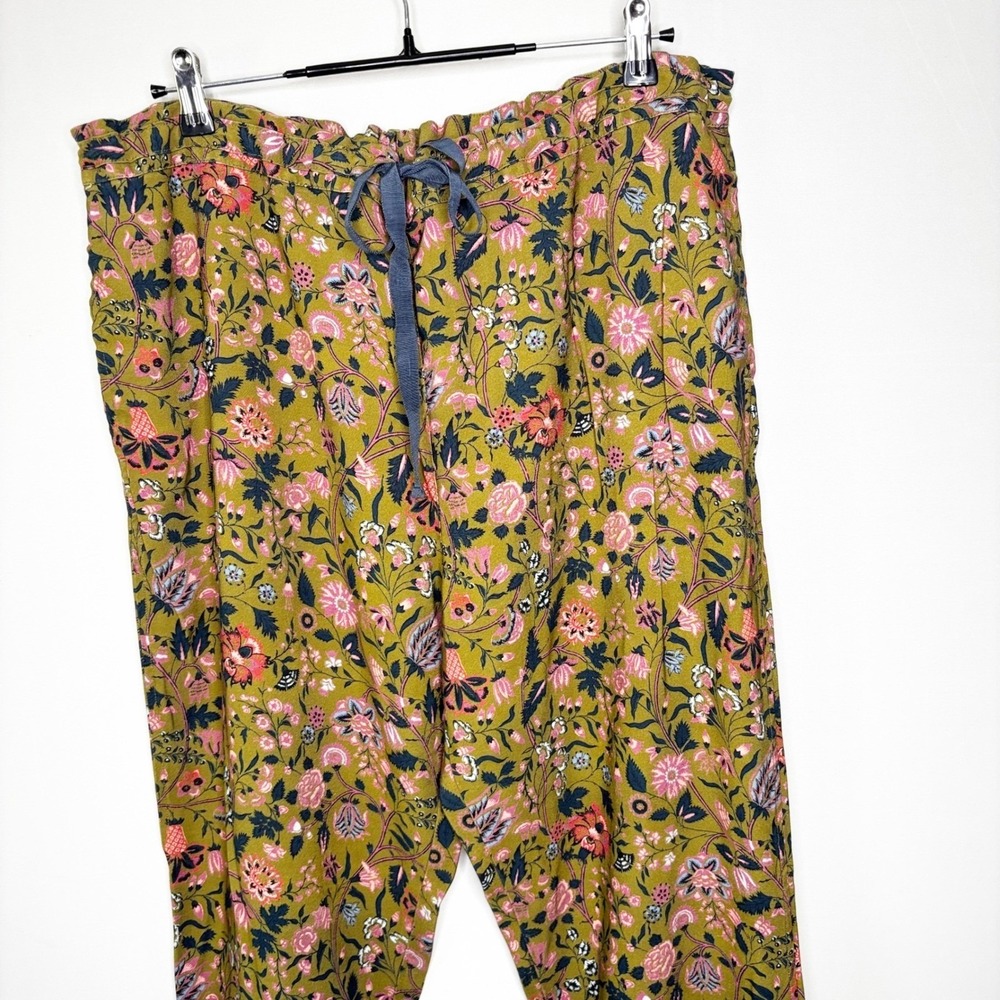 Sundance Lounge Pants Size XL Floral Drawstring Waist Relaxed Fit Casual - Picture 3 of 9